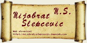 Mijobrat Slepčević vizit kartica